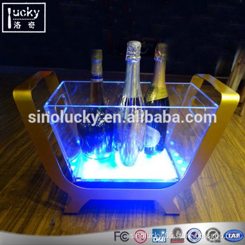Design led bottle glorifier for bar wine rack display